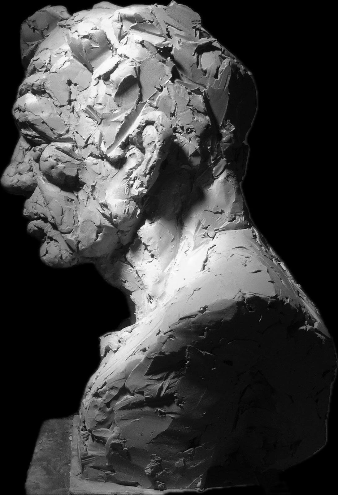 Portret van Fred tijdens het maakproces.